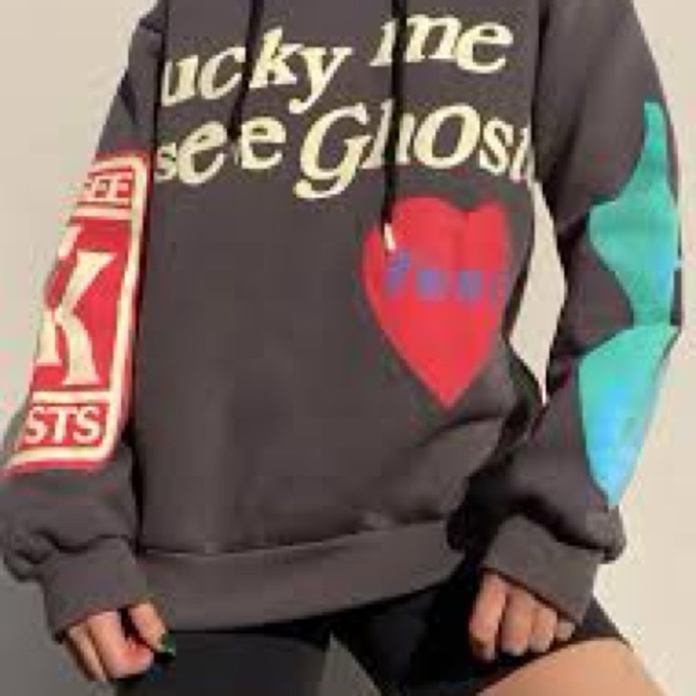 Lucky Me I See Ghosts Graphic Hoodie